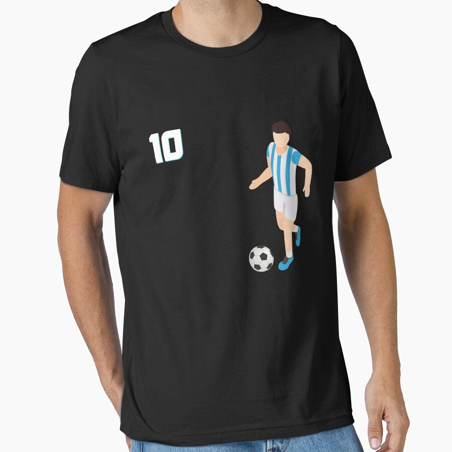 Retro10 Argentina Football Argentinian Soccer Flag - Adult & Kids T-Shirts, Sweatshirts & Hoodies apparel design preview 1