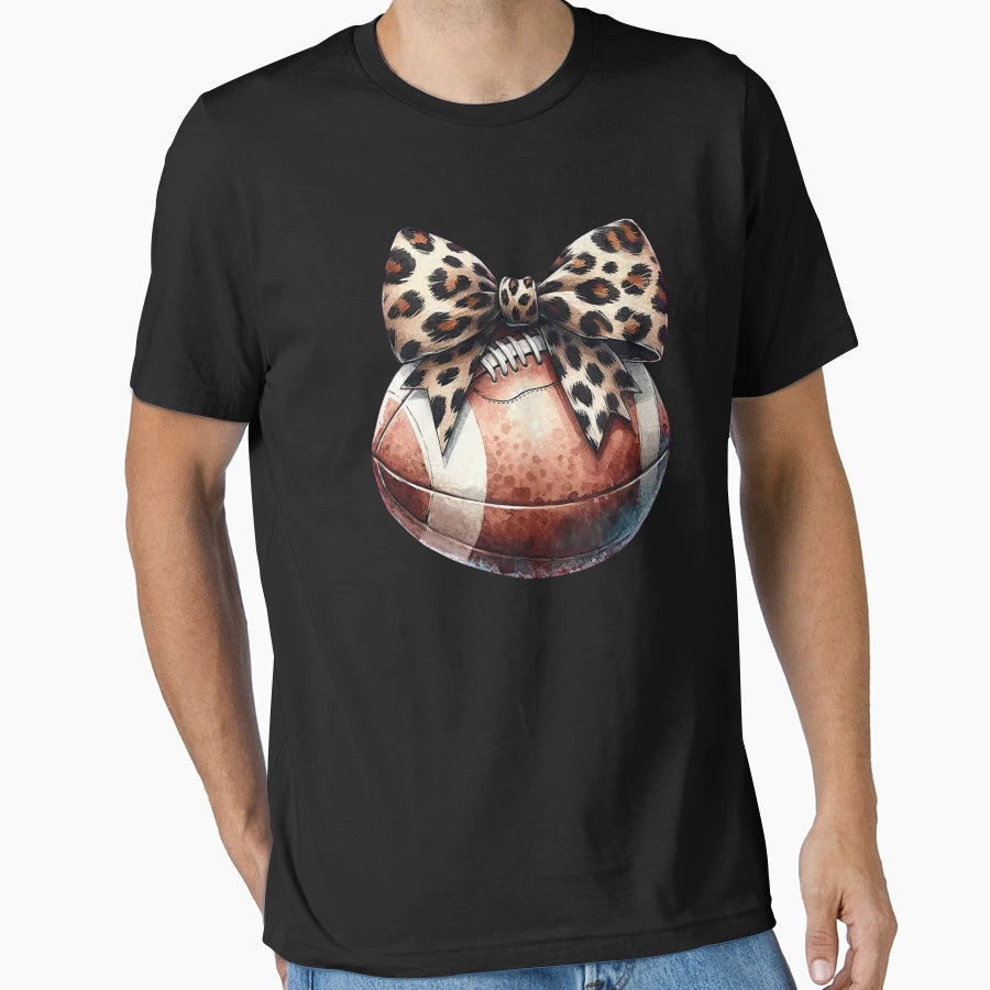 Football Bow Game Day Touchdown T-Shirt - Fun Novelty Design for Adults - T-Shirt, Sweatshirt, Hoodie