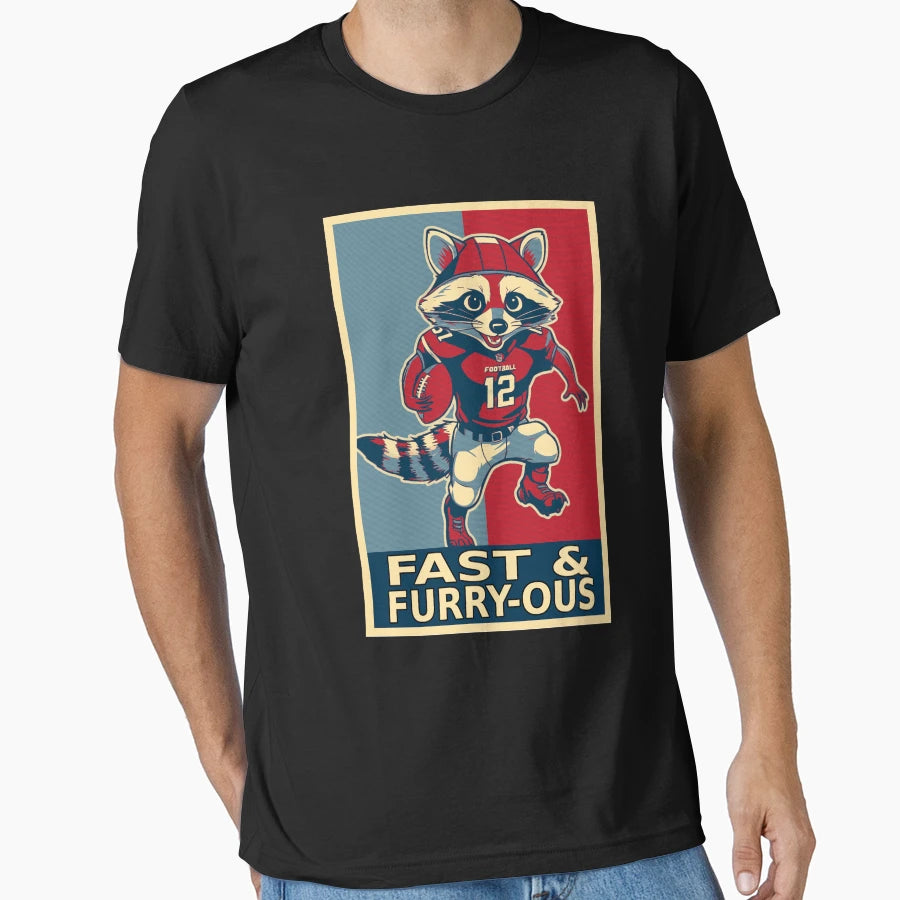 Fast And Furryous Funny Raccoon T-Shirt - Streetwear Style Men Women - T-Shirt, Sweatshirt, Hoodie