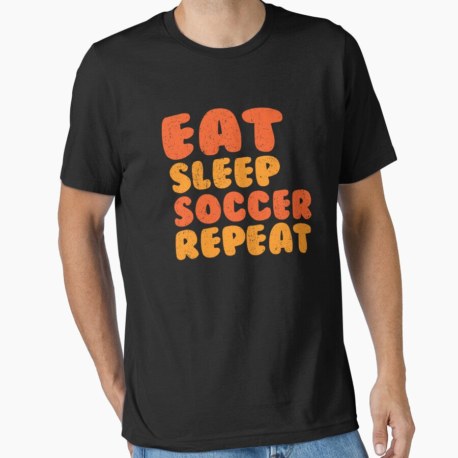 Eat Sleep Soccer Repeat by TeeEagle - Adult & Kids T-Shirts, Sweatshirts & Hoodies apparel design preview 1