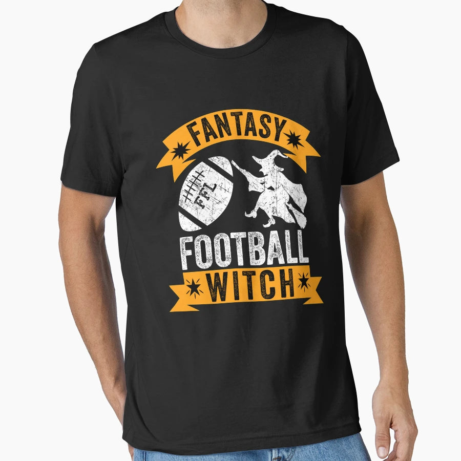 Fantasy Football Witch Halloween T-Shirt - Graphic Print for Adults - T-Shirt, Sweatshirt, Hoodie