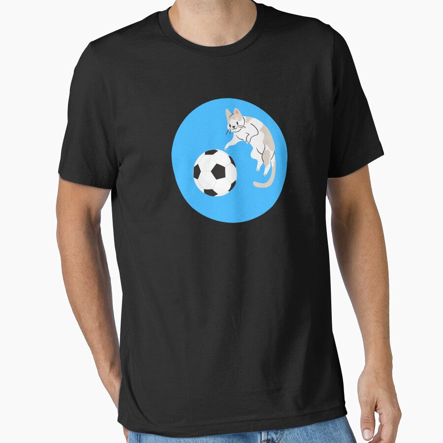 Soccer Cat by AdventurePrints - Adult & Kids T-Shirts, Sweatshirts & Hoodies apparel design preview 1