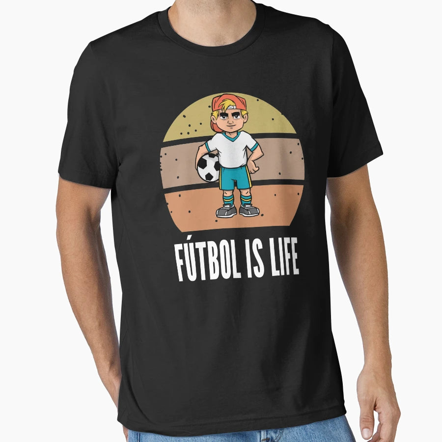 Futbol Is Life Soccer Lover Football Fan T-Shirt - Graphic Print Men Women - T-Shirt, Sweatshirt, Hoodie