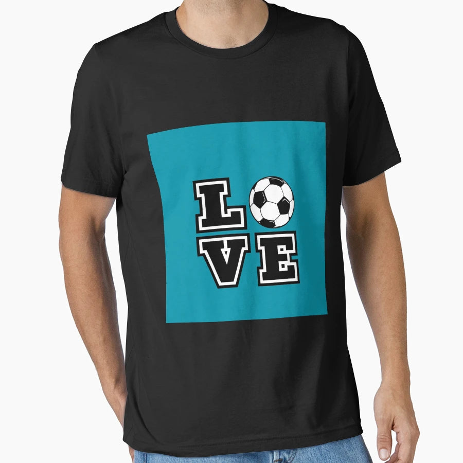 I Love Soccer Text Chiffon T-Shirt - Fun Novelty Design for Adults - T-Shirt, Sweatshirt, Hoodie