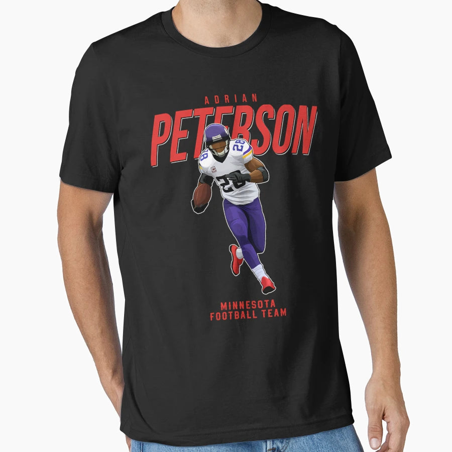 Adrian Peterson Drives 28 T-Shirt - Casual Everyday Wear Men Women - T-Shirt, Sweatshirt, Hoodie
