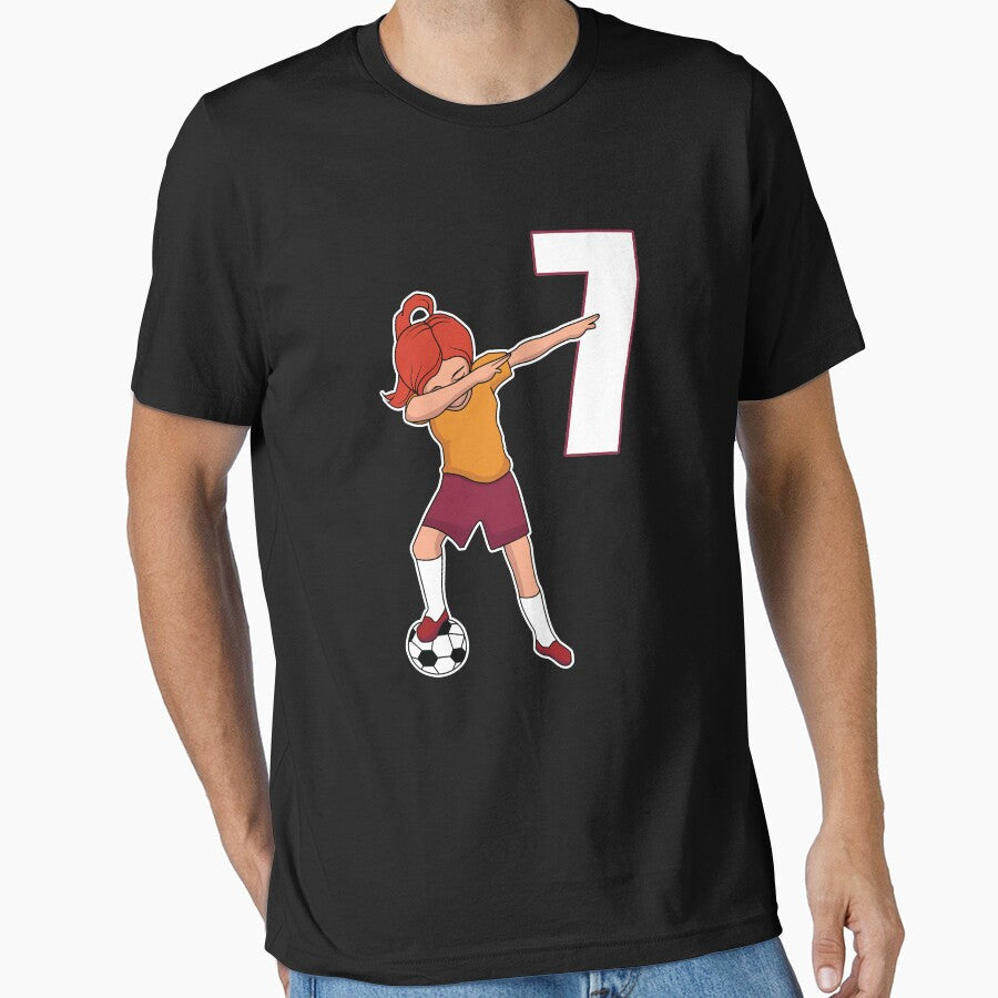 Awesome Soccer Player Number 7 Athlete Athletic - Adult & Kids T-Shirts, Sweatshirts & Hoodies apparel design preview 1
