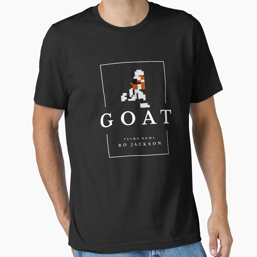 Goat Tecmo Bowl Bo Jackson T-Shirt - Custom Art Print Men Women - T-Shirt, Sweatshirt, Hoodie