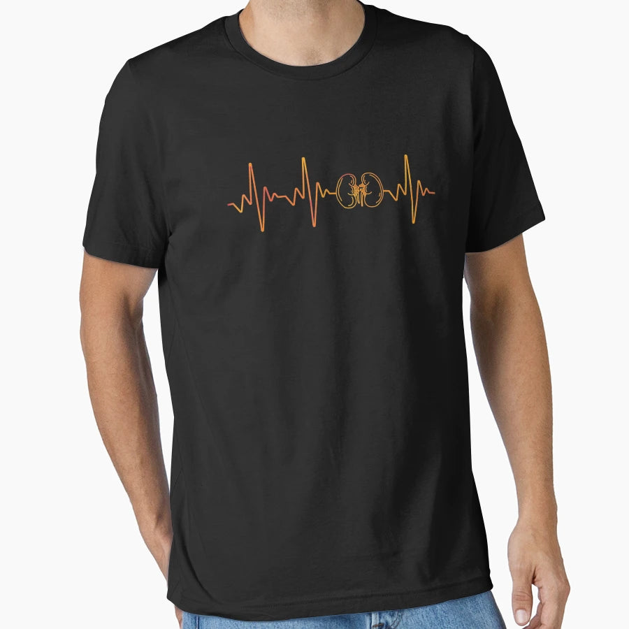 Kidney Heartbeat Dialysis T-Shirt - Fun Novelty Design for Adults - T-Shirt, Sweatshirt, Hoodie