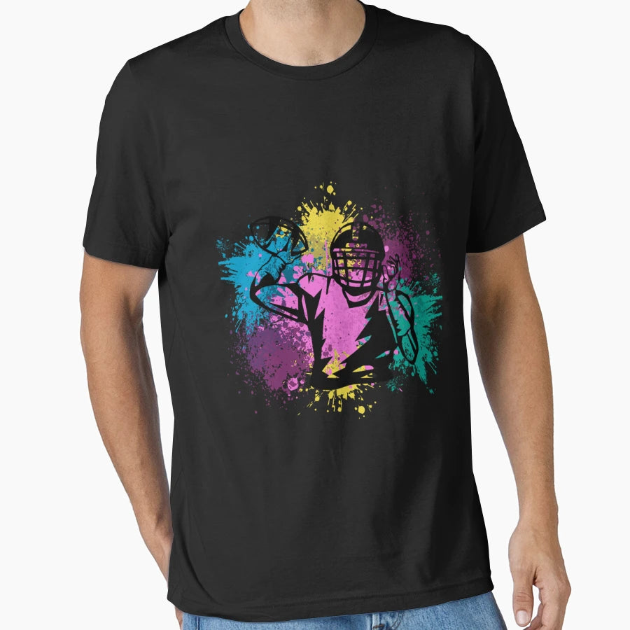 American Football Grungy Color Splashes T-Shirt - Aesthetic Graphic Unisex - T-Shirt, Sweatshirt, Hoodie