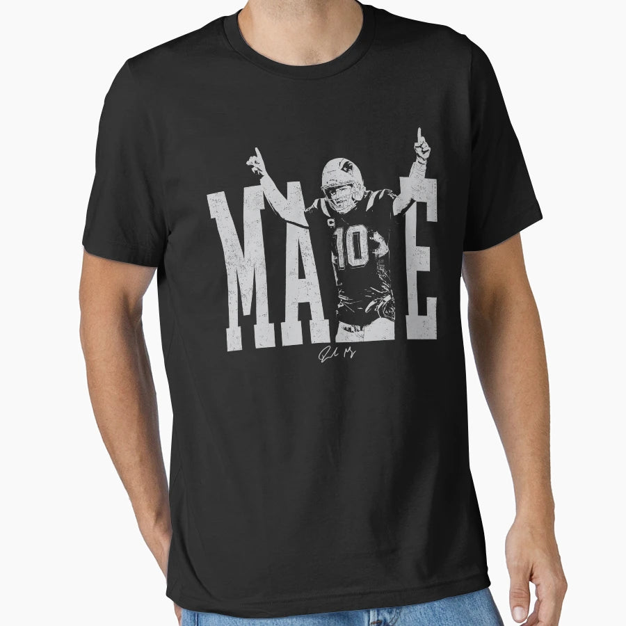 Drake Maye T-Shirt - Custom Art Print Men Women - T-Shirt, Sweatshirt, Hoodie