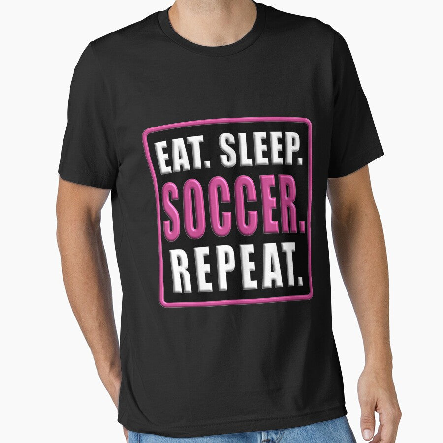 Eat Sleep Soccer Repeat Sticker by kerritoniap2g - Adult & Kids T-Shirts, Sweatshirts & Hoodies apparel design preview 1
