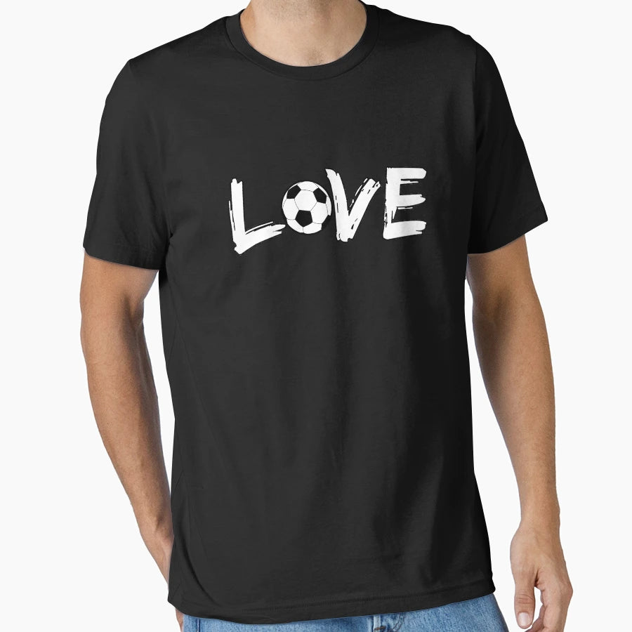 I Love Soccer Football Styled T-Shirt - Unique Graphic for Adults - T-Shirt, Sweatshirt, Hoodie