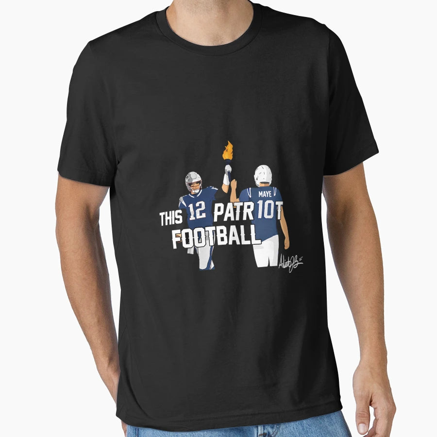 New England Football Brady And Maye TB T-Shirt - Trendy Graphic Men Women - T-Shirt, Sweatshirt, Hoodie