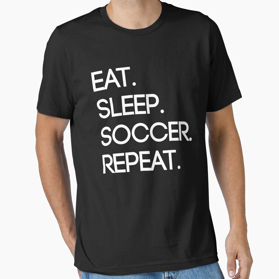 Eat. Sleep. Soccer. Repeat by Soccermerch - Adult & Kids T-Shirts, Sweatshirts & Hoodies apparel design preview 1