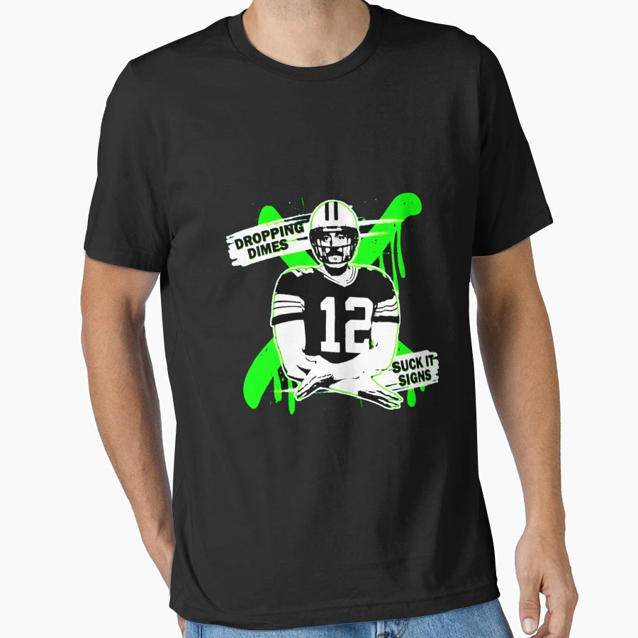Famitees Aron Rodgers Dropping Dimes T-Shirt - Custom Art Print Unisex - T-Shirt, Sweatshirt, Hoodie