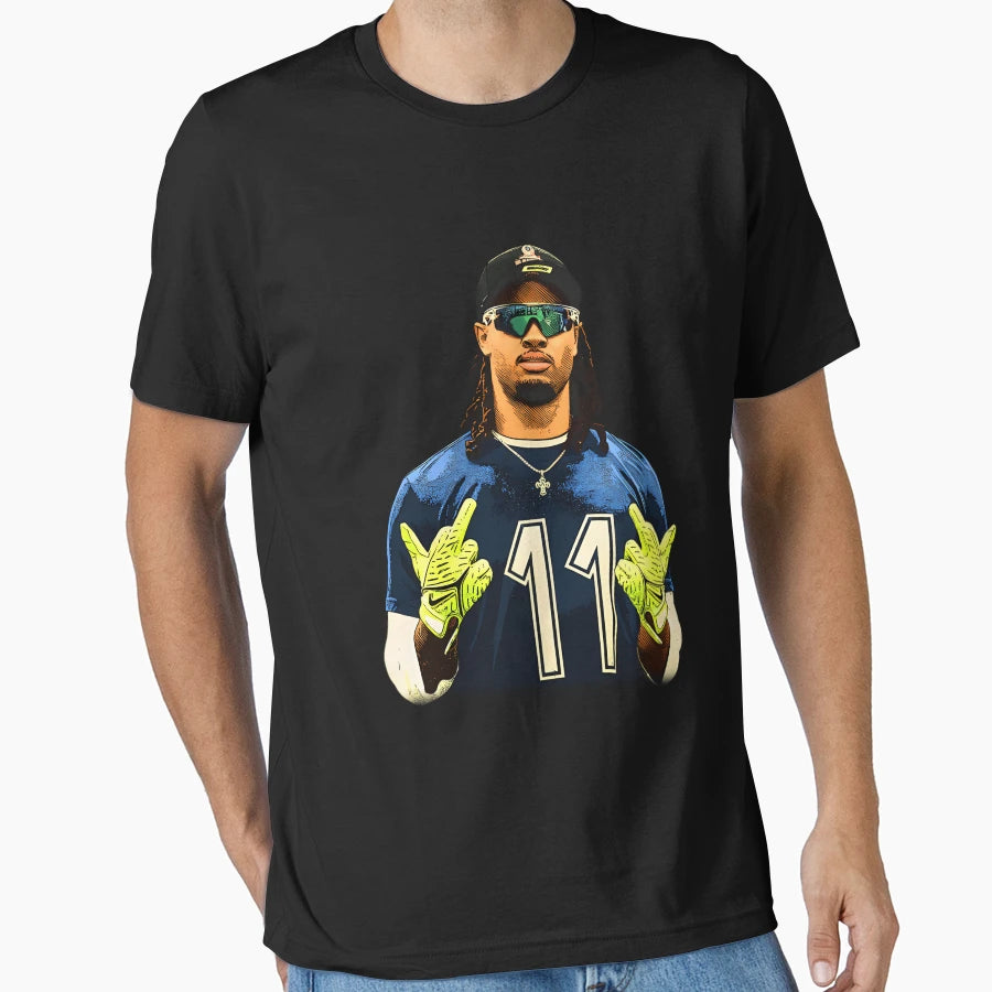 Jaxon Smith Njigba Flipping Bird T-Shirt - Custom Art Print for Adults - T-Shirt, Sweatshirt, Hoodie