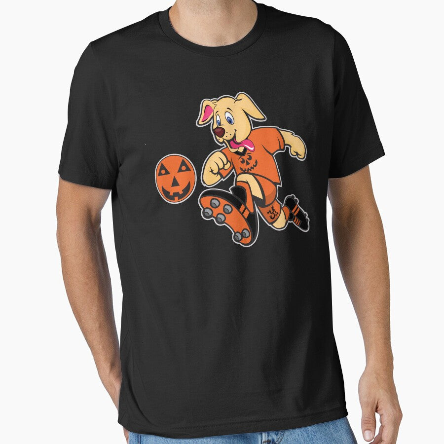 Yellow Lab Golden Retriever Dog Halloween Soccer Ball - Adult & Kids T-Shirts, Sweatshirts & Hoodies apparel design preview 1