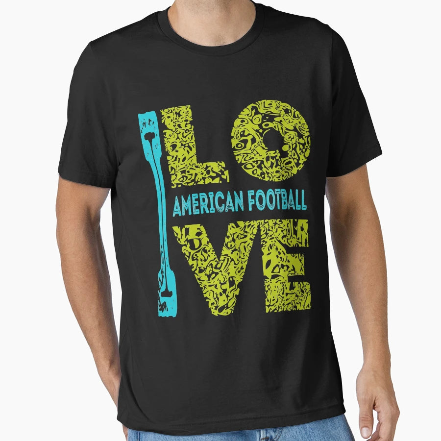 American Football I Love American T-Shirt - Trendy Graphic for Adults - T-Shirt, Sweatshirt, Hoodie