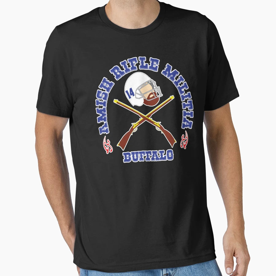 Ryan Fitzpatrick Amish Rifle Militia T-Shirt - Graphic Print Unisex - T-Shirt, Sweatshirt, Hoodie