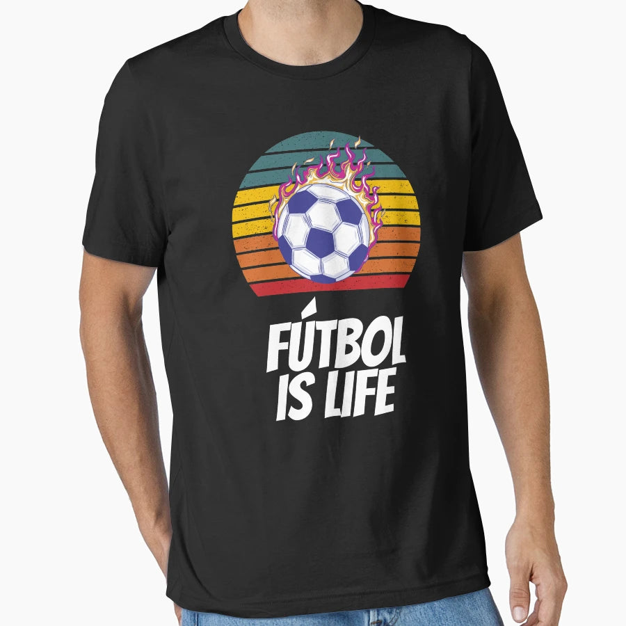 Futbol Is Life Soccer Lover Football T-Shirt - Minimalist Print Men Women - T-Shirt, Sweatshirt, Hoodie