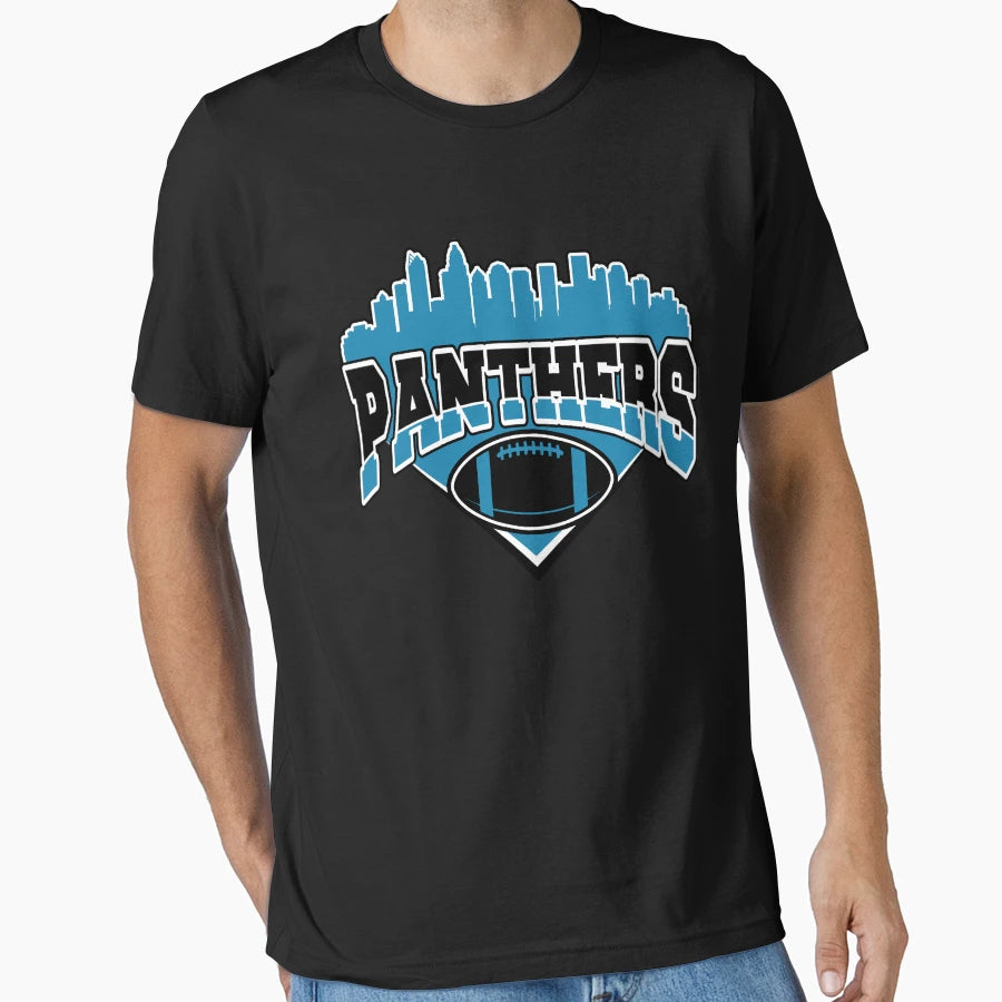 Panthers Football Skyline Football Team T-Shirt - Trendy Graphic Unisex - T-Shirt, Sweatshirt, Hoodie