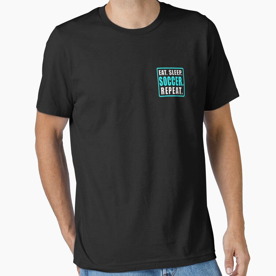 Eat Sleep Soccer Repeat Classic by gretaboone - Adult & Kids T-Shirts, Sweatshirts & Hoodies apparel design preview 1