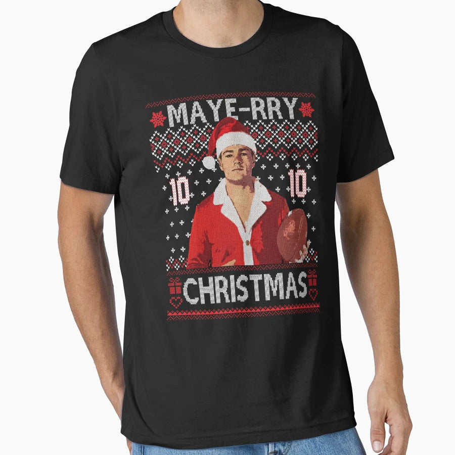 Drake Maye Merry T-Shirt - Fun Novelty Design Unisex - T-Shirt, Sweatshirt, Hoodie