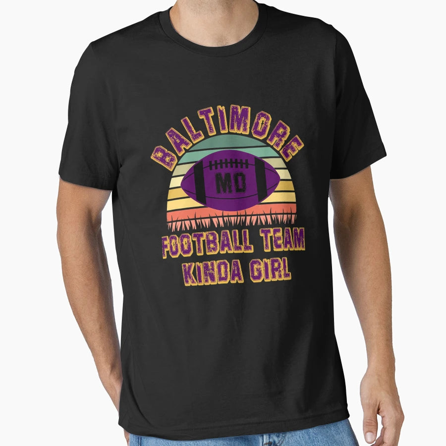 Baltimore Ravens Football Team Kinda Jersey T-Shirt - Trendy Graphic Unisex - T-Shirt, Sweatshirt, Hoodie