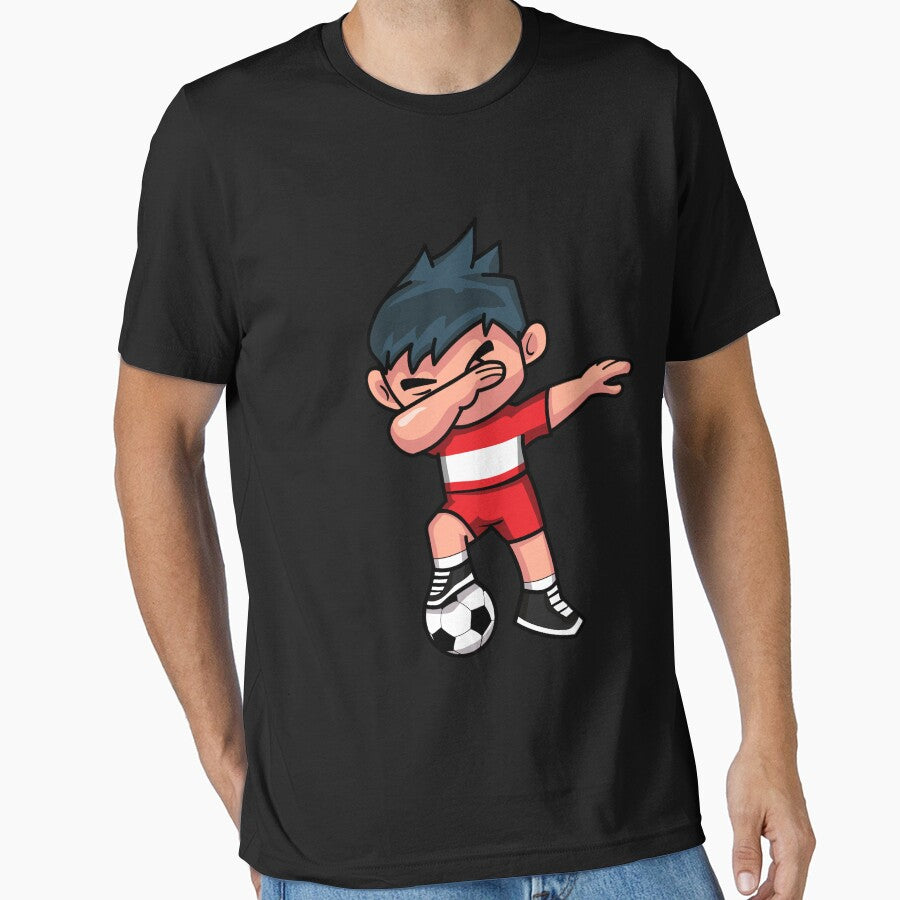 Soccer Boy Dabbing Austria by melsens - Adult & Kids T-Shirts, Sweatshirts & Hoodies apparel design preview 1