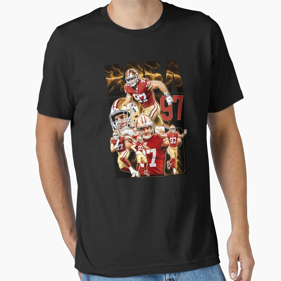Defensive End Player 97 Touchdown T-Shirt - Fun Novelty Design Men Women - T-Shirt, Sweatshirt, Hoodie