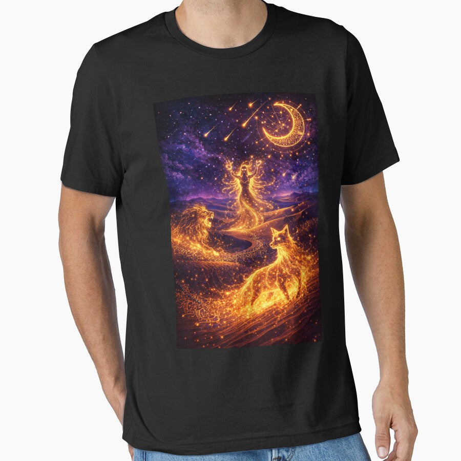 Mystical Desert Spirits Fantasy Night by COSTO20 - Adult & Kids T-Shirts, Sweatshirts & Hoodies apparel design preview 1
