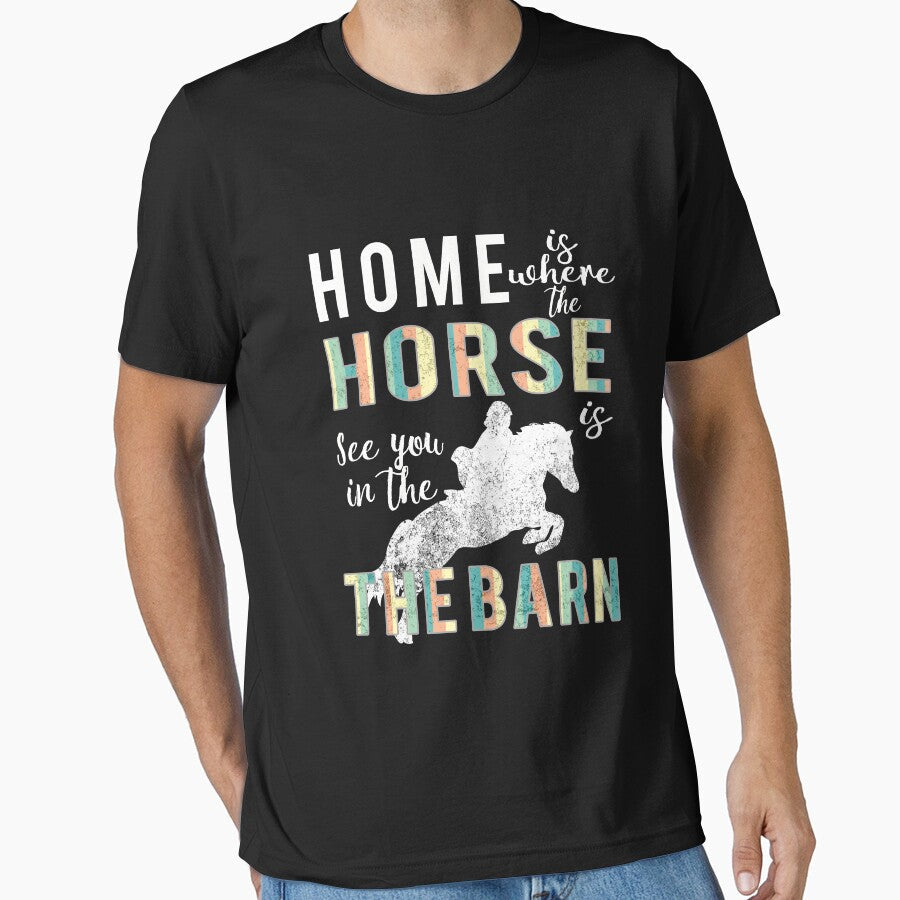 Awesome Home is where horse Lovers gift by - Adult & Kids T-Shirts, Sweatshirts & Hoodies apparel design preview 1