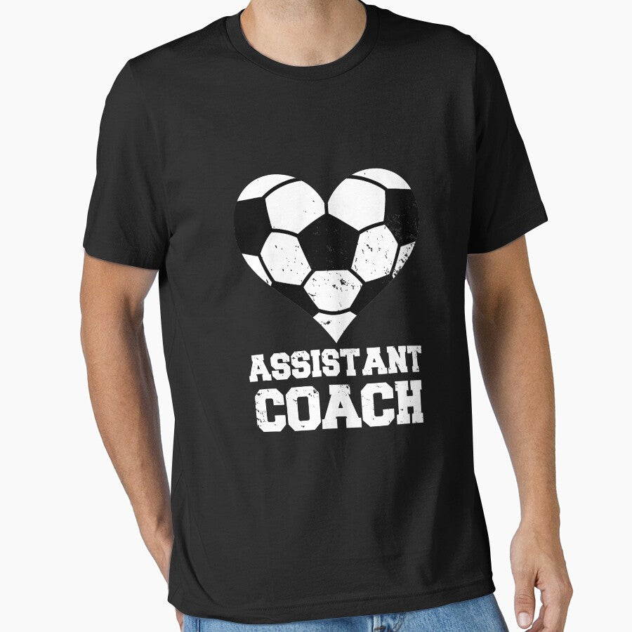 Assistant Soccer Coach Heart Funny by TARABENNIE01 - Adult & Kids T-Shirts, Sweatshirts & Hoodies apparel design preview 1