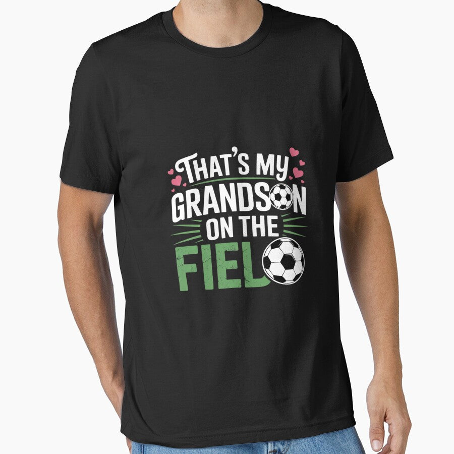 That's My Grandson on the Field Proud Soccer Grandma - Adult & Kids T-Shirts, Sweatshirts & Hoodies apparel design preview 1