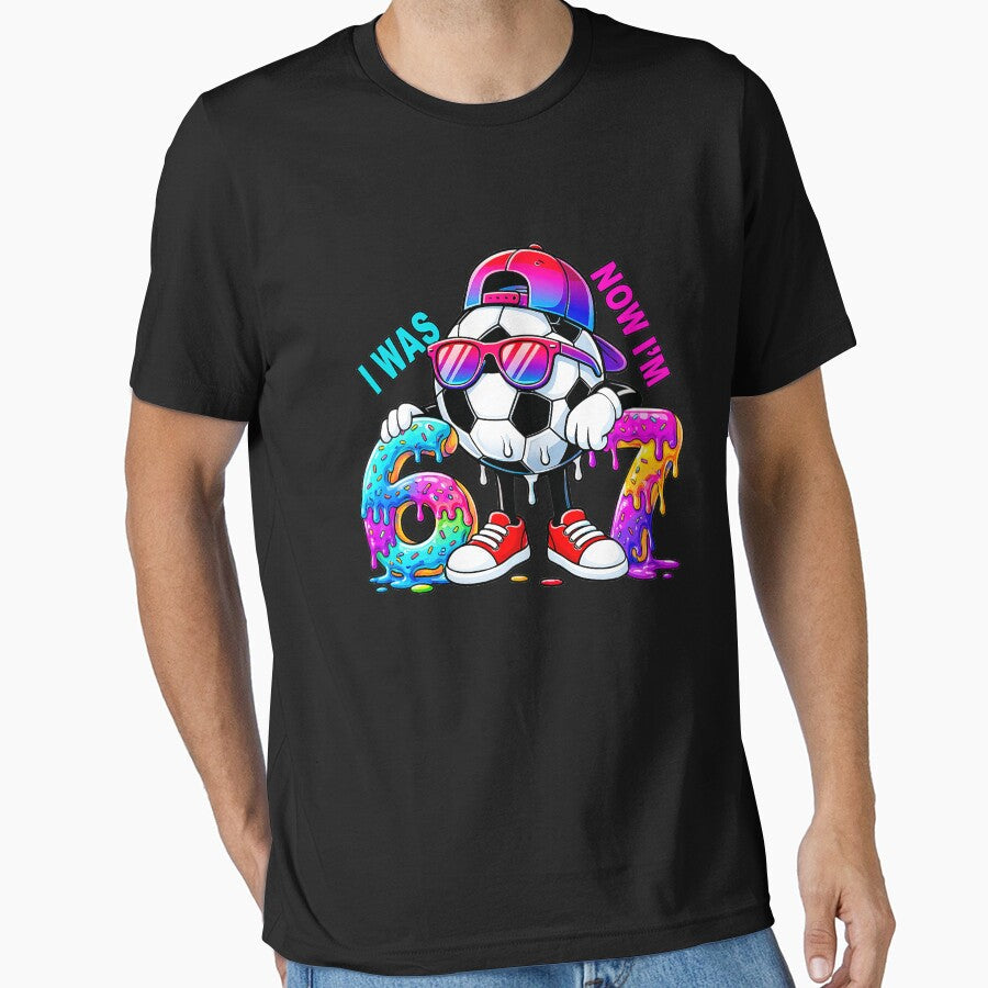 I Was 6 Now I'm 7 Seventh Birthday Soccer Fan Boy by - Adult & Kids T-Shirts, Sweatshirts & Hoodies apparel design preview 1