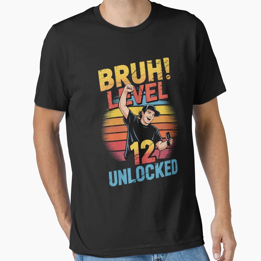 12 Years Old Birthday Dabbing Bruh 12Th T-Shirt - Graphic Print Men Women - T-Shirt, Sweatshirt, Hoodie