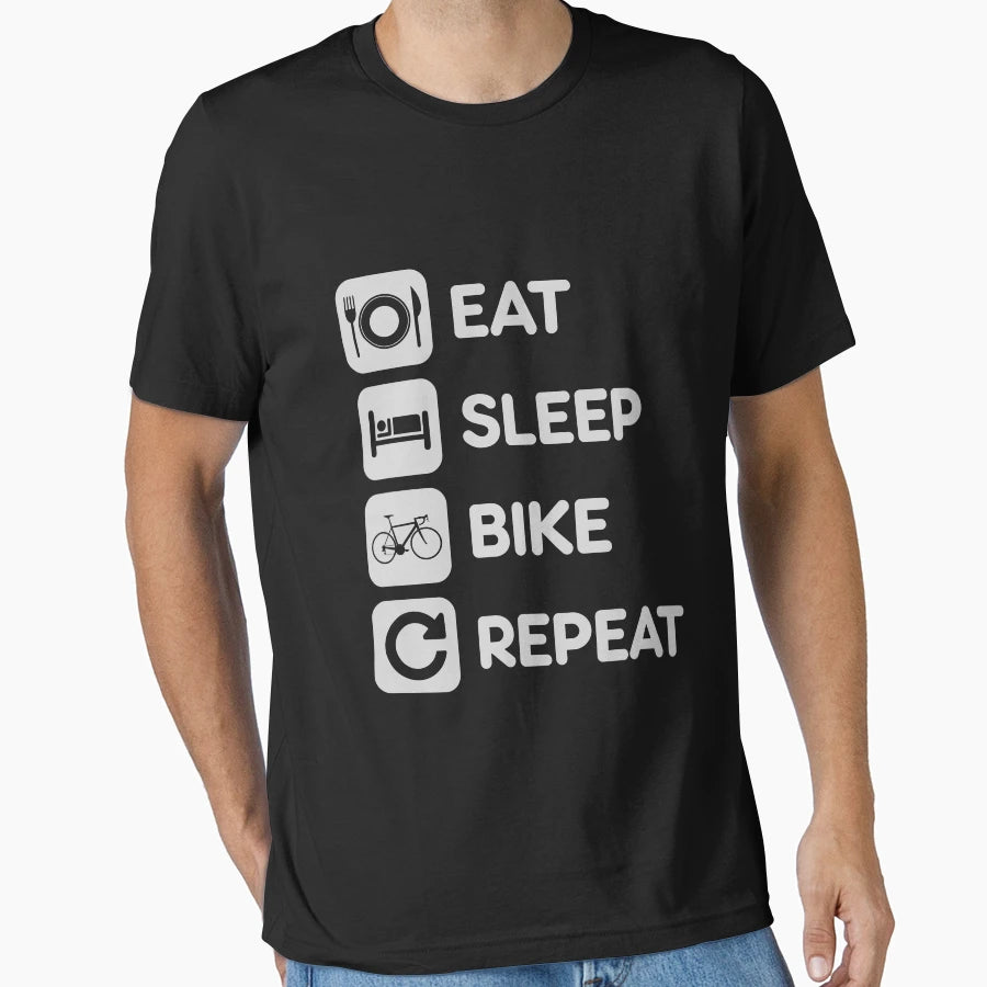 Eat Sleep Ride Repeat Mountain Bike T-Shirt - Novelty Apparel Men Women - T-Shirt, Sweatshirt, Hoodie