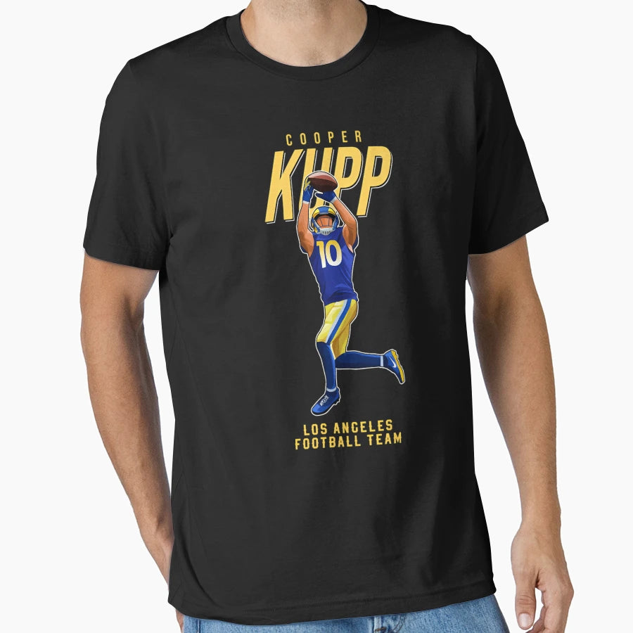 Cooper Kupp 10 Los Angeles Football T-Shirt - Trendy Graphic for Adults - T-Shirt, Sweatshirt, Hoodie