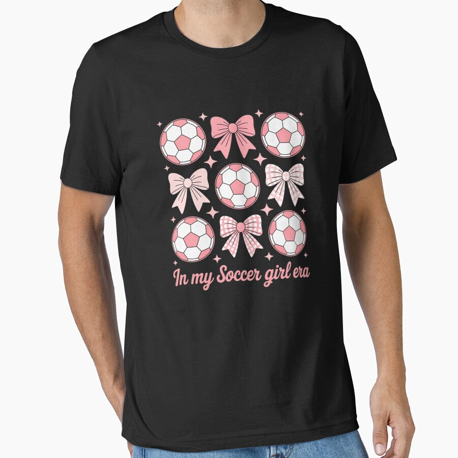 Soccer Bow Girl by LittleDame - Adult & Kids T-Shirts, Sweatshirts & Hoodies apparel design preview 1