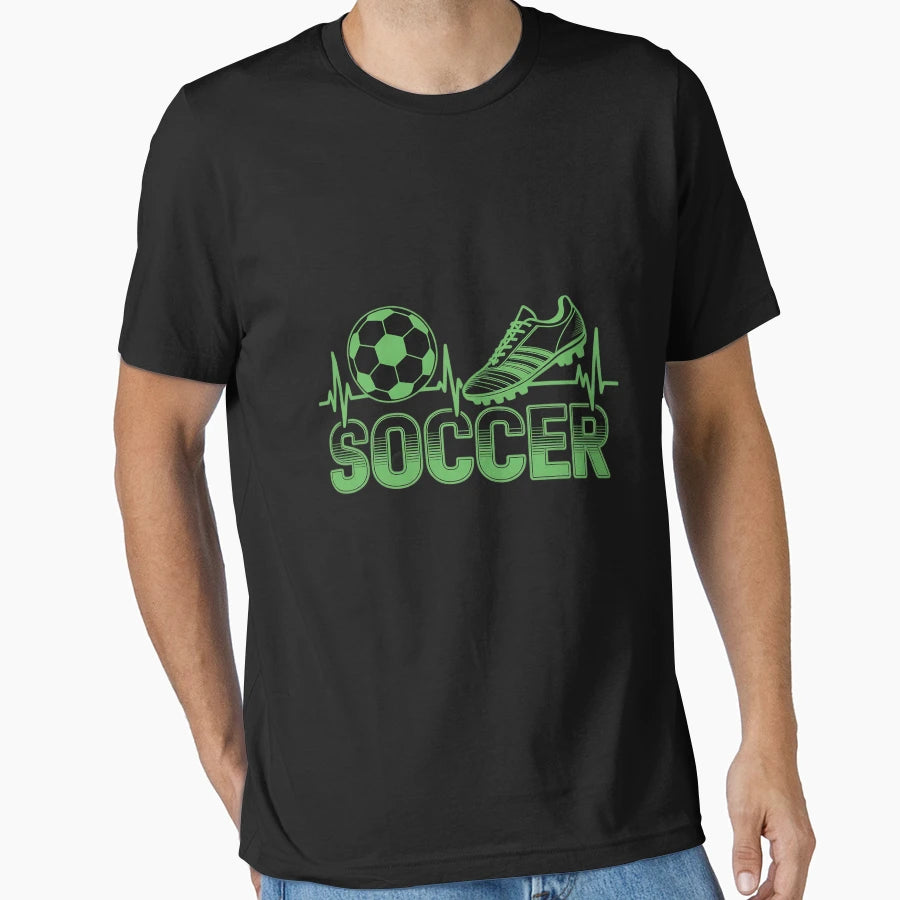 Soccer Heartbeat Pulse Ball Cleat T-Shirt - Streetwear Style Men Women - T-Shirt, Sweatshirt, Hoodie