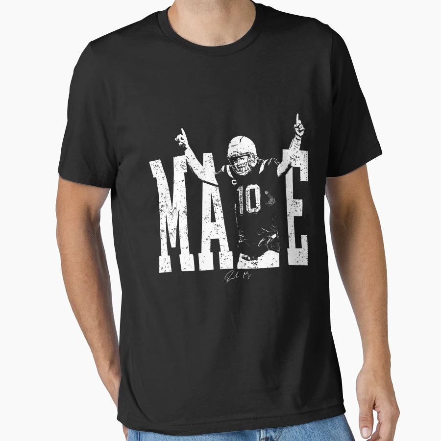 10 Drake Maye Qb Football Drake Maye T-Shirt - Minimalist Print for Adults - T-Shirt, Sweatshirt, Hoodie