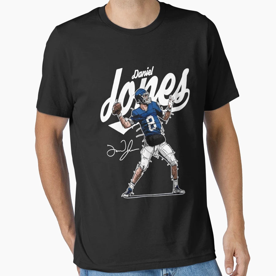 Love Daniel Jones Fantasy Football T-Shirt - Minimalist Print Men Women - T-Shirt, Sweatshirt, Hoodie