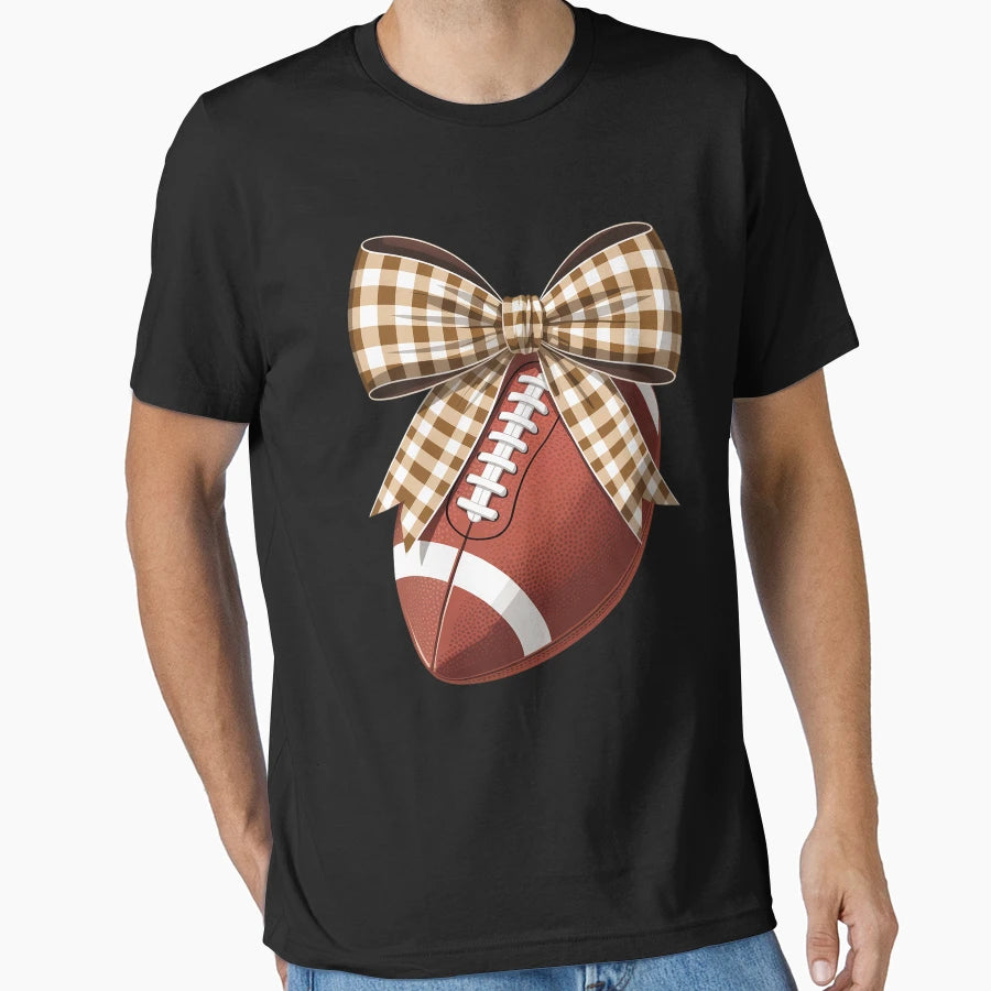Coquette Bow American Football Autumn T-Shirt - Novelty Apparel for Adults - T-Shirt, Sweatshirt, Hoodie