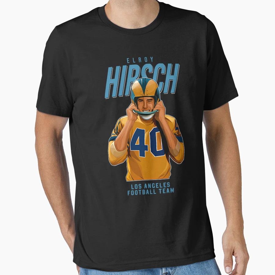 Elroy Crazylegs Hirsch 40 Los T-Shirt - Casual Everyday Wear Men Women - T-Shirt, Sweatshirt, Hoodie