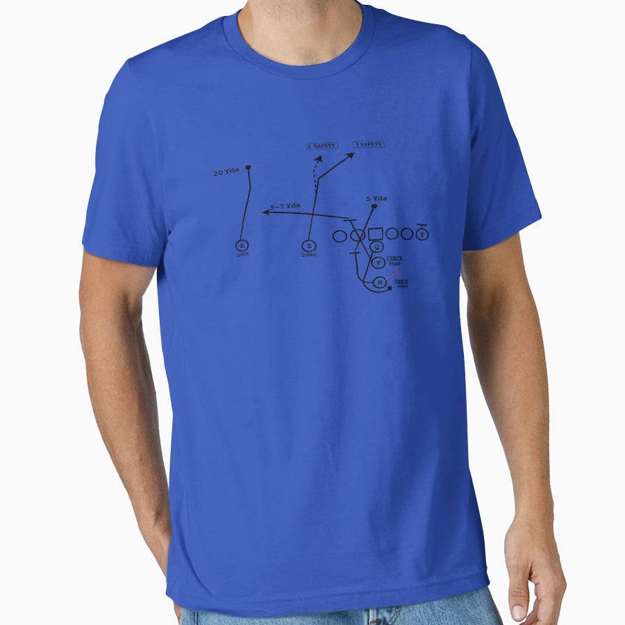 Offensive Football Play T-Shirt - Minimalist Print Men Women - T-Shirt, Sweatshirt, Hoodie