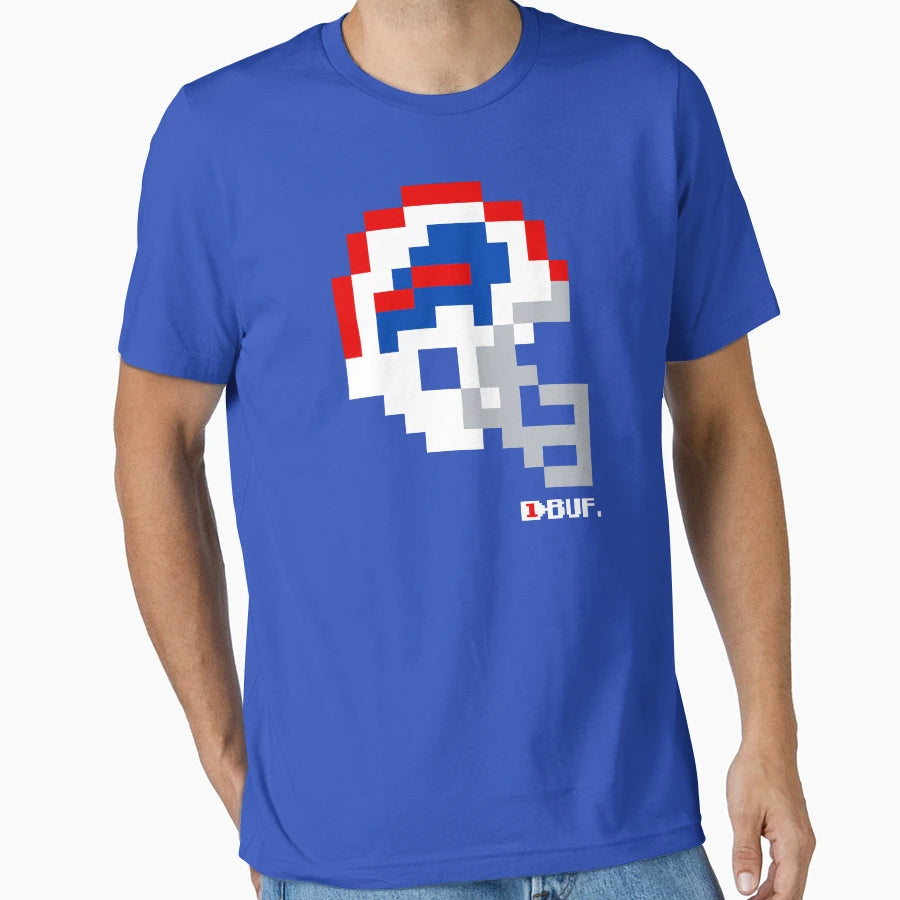Buf White Helmet Tecmo Bowl T-Shirt - Graphic Print Unisex - T-Shirt, Sweatshirt, Hoodie