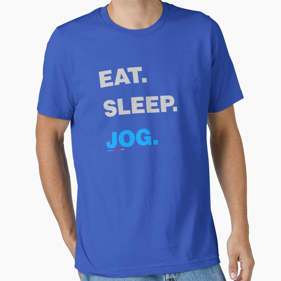 Eat Sleep Jog T-Shirt - Custom Art Print Men Women - T-Shirt, Sweatshirt, Hoodie