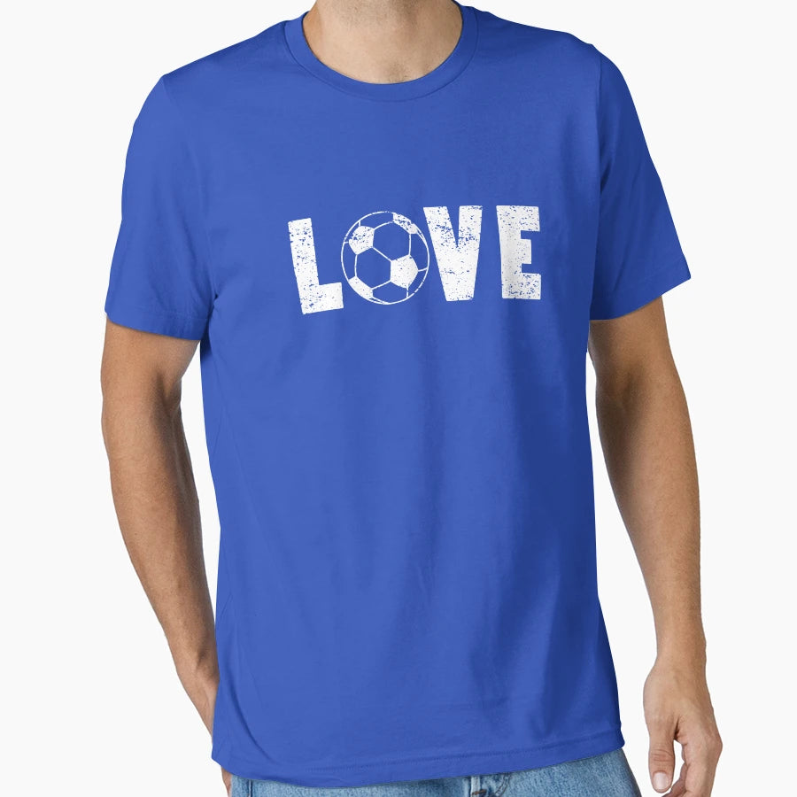 I Love Soccer Illustrated Word Art T-Shirt - Fun Novelty Design Men Women - T-Shirt, Sweatshirt, Hoodie