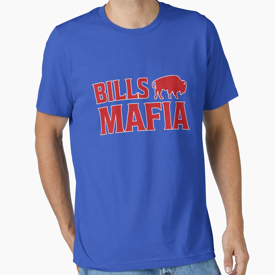 Vintgae New York Red Buffalo Football Ny T-Shirt - Graphic Print Unisex - T-Shirt, Sweatshirt, Hoodie