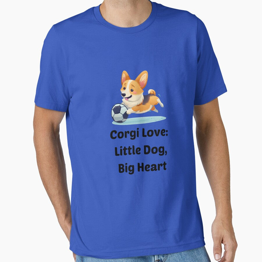 I Love Corgi Playing Soccer by DizzyShirts1 - Adult & Kids T-Shirts, Sweatshirts & Hoodies apparel design preview 1